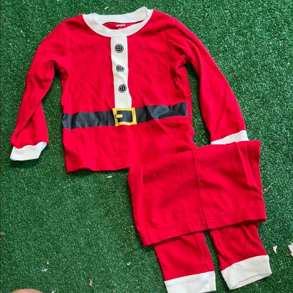 Red kids Santa Pajama Set